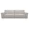 Armen Living Everly Contemporary Sofa in Genuine Dove Gray Leather with Brushed Stainless Steel Legs LCEV3GR - alternate 1